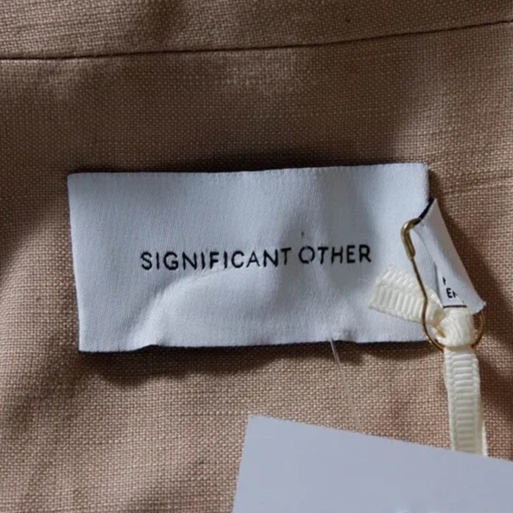 SIGNIFICANT OTHER Elora Beige Tie Waist Blazer Mini Dress Size 2 NWT - Picture 14 of 15